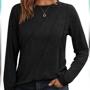 Elegant Black Long Sleeve Top